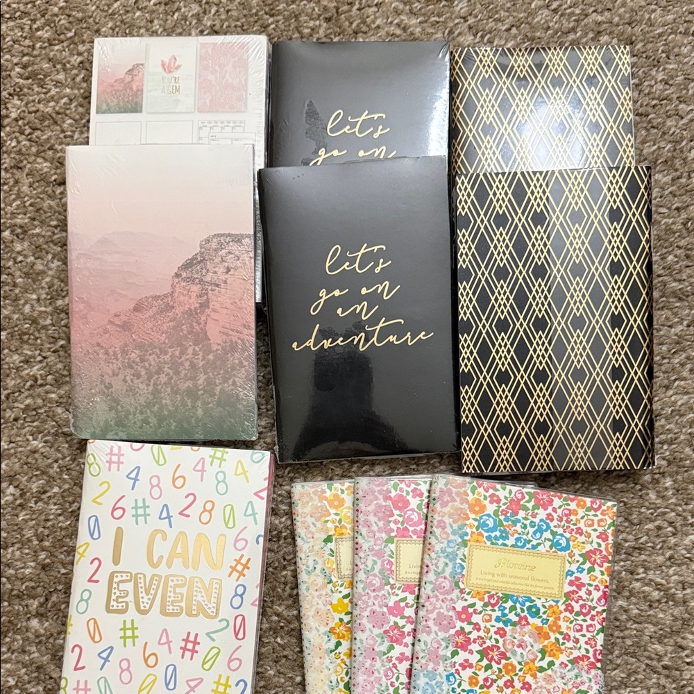 Recollection 3pc Notebooks and Daiso Notebooks